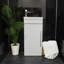 390mm Single Bathroom Vanity with Semi-Recessed Ceramic Basin-16626523