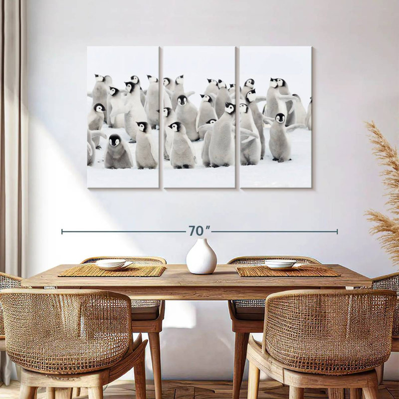 Brampt Baby Emperor Penguins, 36" H x 57" W
