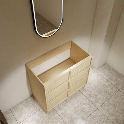 Base de meuble-lavabo 36 po avec deux portes à fermeture douce et tablettes réglables