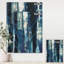 Paysage, peinture sur toile indigo - Bois profonds I-55951664