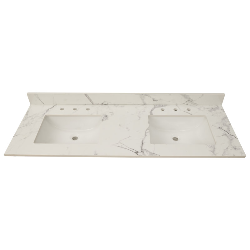 Calacatta Nowy Marble Bathroom Vanity Top with White Undermount Sink