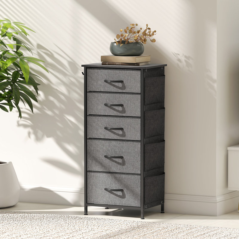 45cm W 5 - Drawer Chest of Drawers, Grey