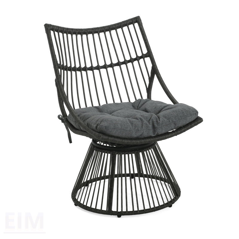 Chaise d'extérieur en osier à haut dossier ELAINE