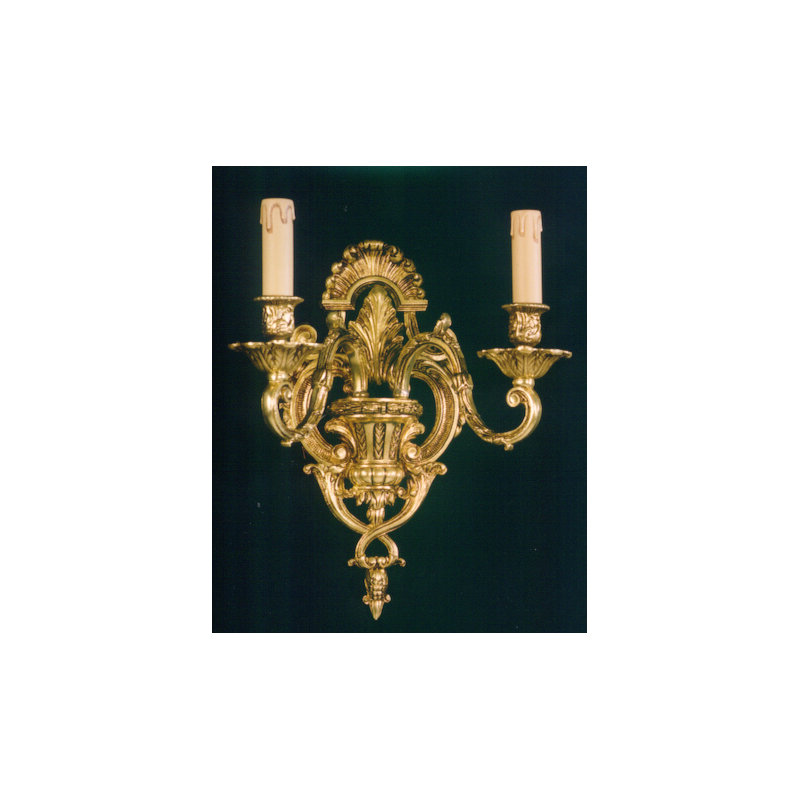 Cowie Candle Wall Light, French Gold Satin with Oil Patina