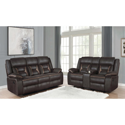 2 Piece Faux Leather Reclining Living Room Set
