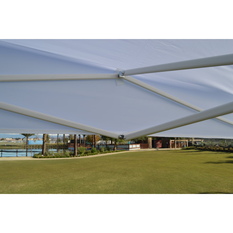 Impact Red 10' x 10' Alloy Steel Pop-Up Canopy Tent with Roller Bag