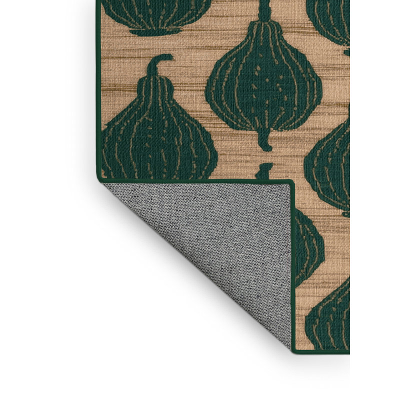 Washable Bottle Gourd Vegetables Area Rug, Rectangle 2' x 3'