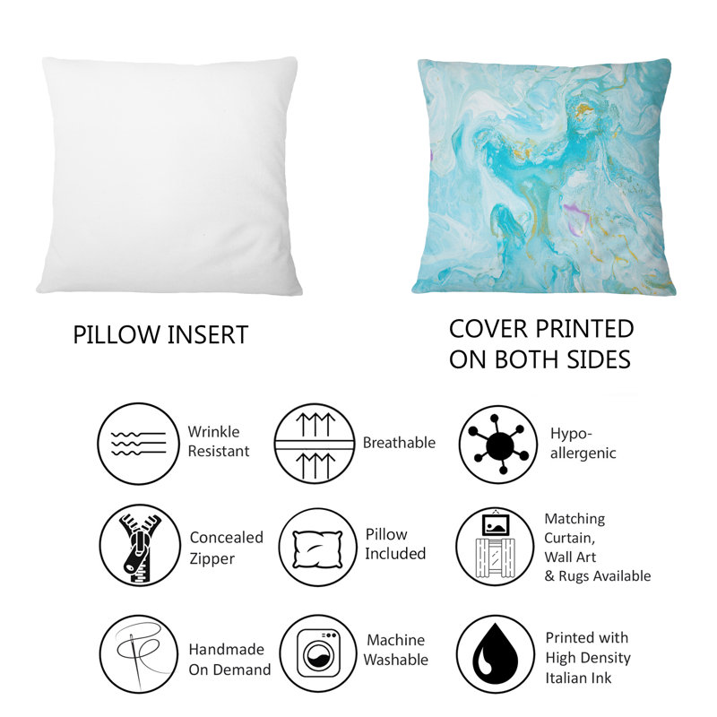 Coussin Turquoise Marble