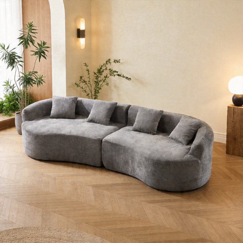 Sectionals, Chenille - Gray