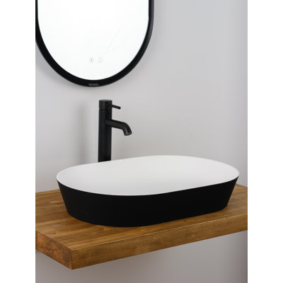 Lavabo vasque blanc / noir