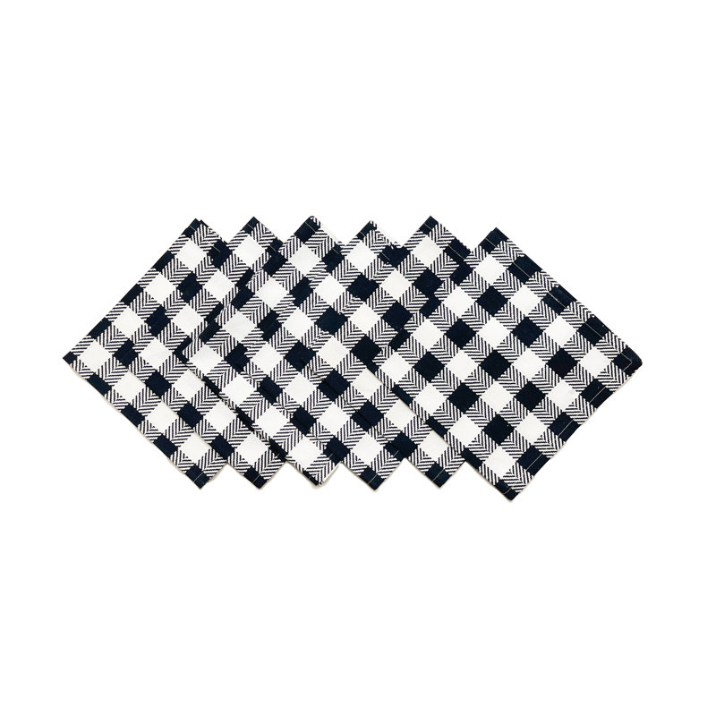 Ensemble de serviettes de table, Noir / Ivoire