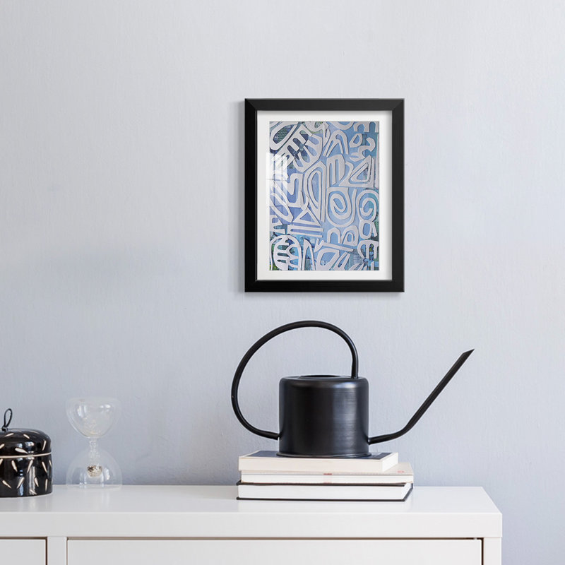 Santorini -Framed Print, 28.5" H x 20.5" W, Black