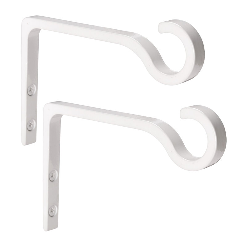 Support mural décoratif en métal de qualité supérieure pour plantes, mangeoires à oiseaux, 6 pouces, Blanc