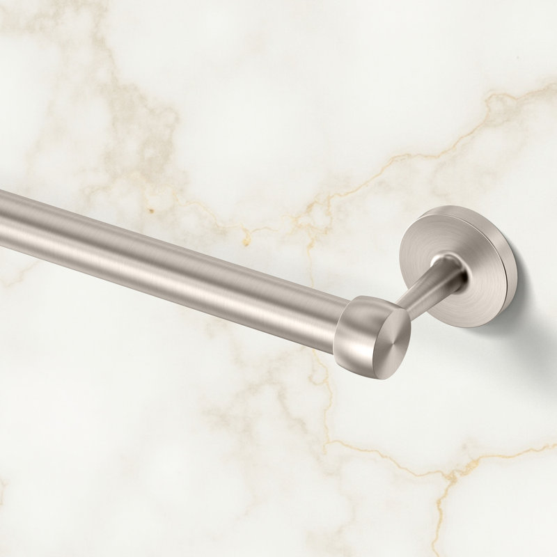 Porte-serviettes mural en nickel satiné de 18 pouces Gibson, L 18 po, Nickel satiné