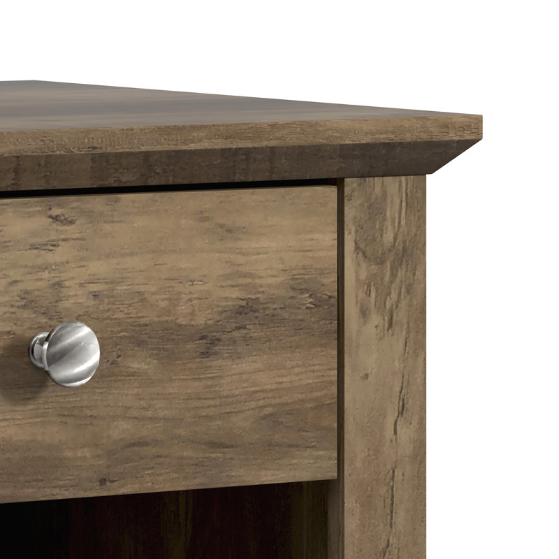  Table de chevet 1 tiroir Tevrat l 19,3 po, Chêne noueux