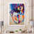 Toile avec cadre blanc