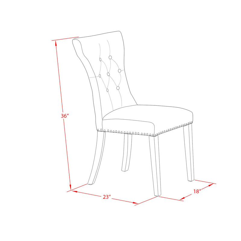 L'ensemble de salle à manger 3 pièces comprend une table rectangulaire et 2 chaises Parson - finition noyer antique