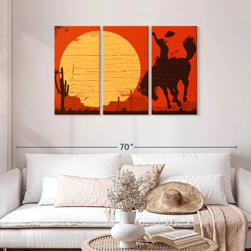 Lelar American Cowboy, 28" H x 45" W