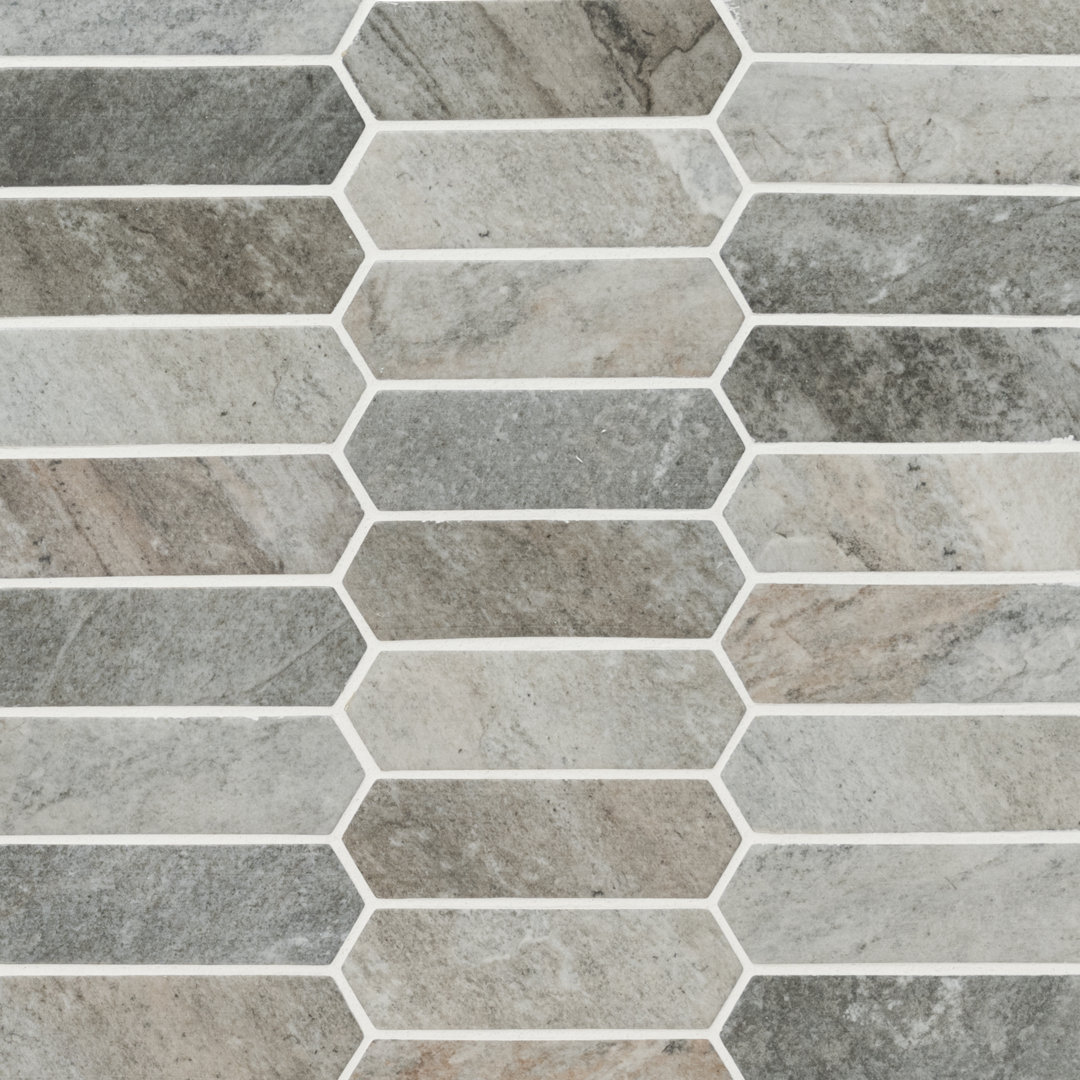 Montessa Spire 10 in. x 14 in. Glossy Glass Mosaic Floor and Wall Tile Ackland 