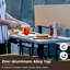 Outdoor Grill Table, Folding Moveable Outdoor Prep Table & Portable Grill Gart For Storage