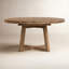 Eberwin Round Extended Natural Dining Table-162749819