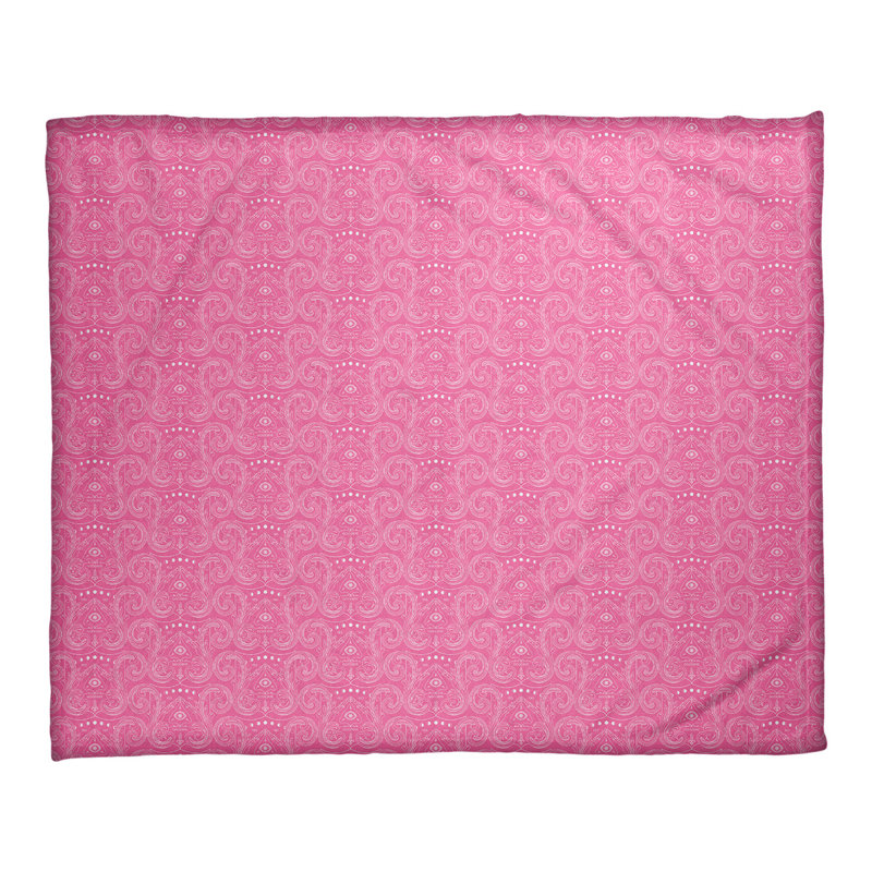 Couverture pour le troisième œil Katelyn Elizabeth, l 52,5 po x L 62,5 po, Rose / blanc