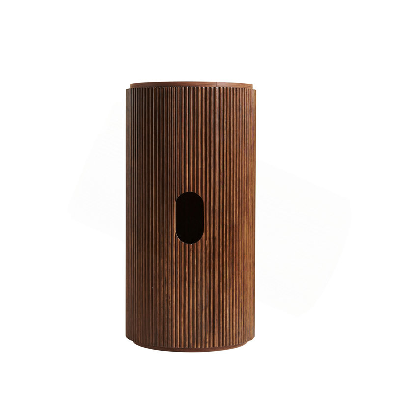 Armoire cylindrique autoportante JINBO de 16 po seulement, sans robinet ni bonde., Brun, Brun