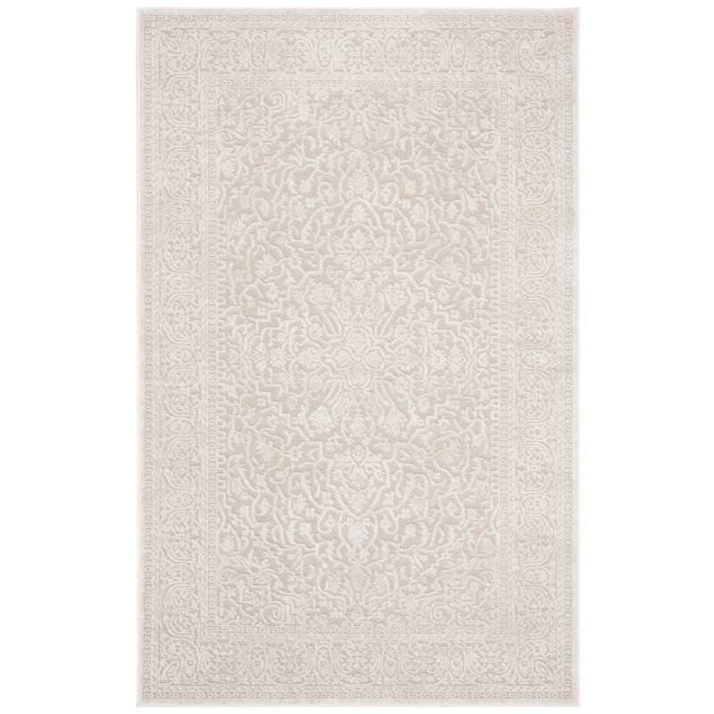 Reflection Traditional Area Rug In Creme / Ivory, Rectangle 91 x 152 cm