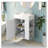 Bathroom Vanity Combo Cabinet Single Ceramic Sink Right Side Storage