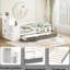 Lit simple en bois avec bibliothèque et garde-robe mobile, lit gigogne inclus, bibliothèque avec espace de rangement blanc organisé, lit réglable pour garde-robe, unité pratique-1413914581