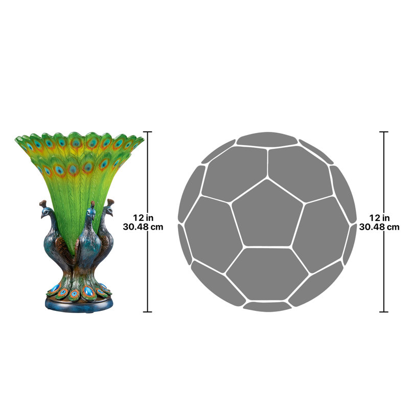 Grand Plumage Peacock Table Vase
