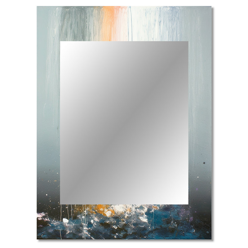 Early Morning Sunset Abstract Landscape - Landscapes Decorative Wall Mirror, Modern Mirror, Printed Metal Art, 40" x 30"