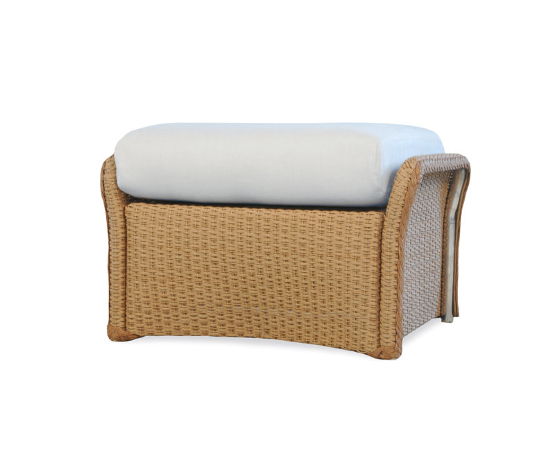 Weekend Retreat Outdoor Ottoman, Wayfarer Dune, Ebony
