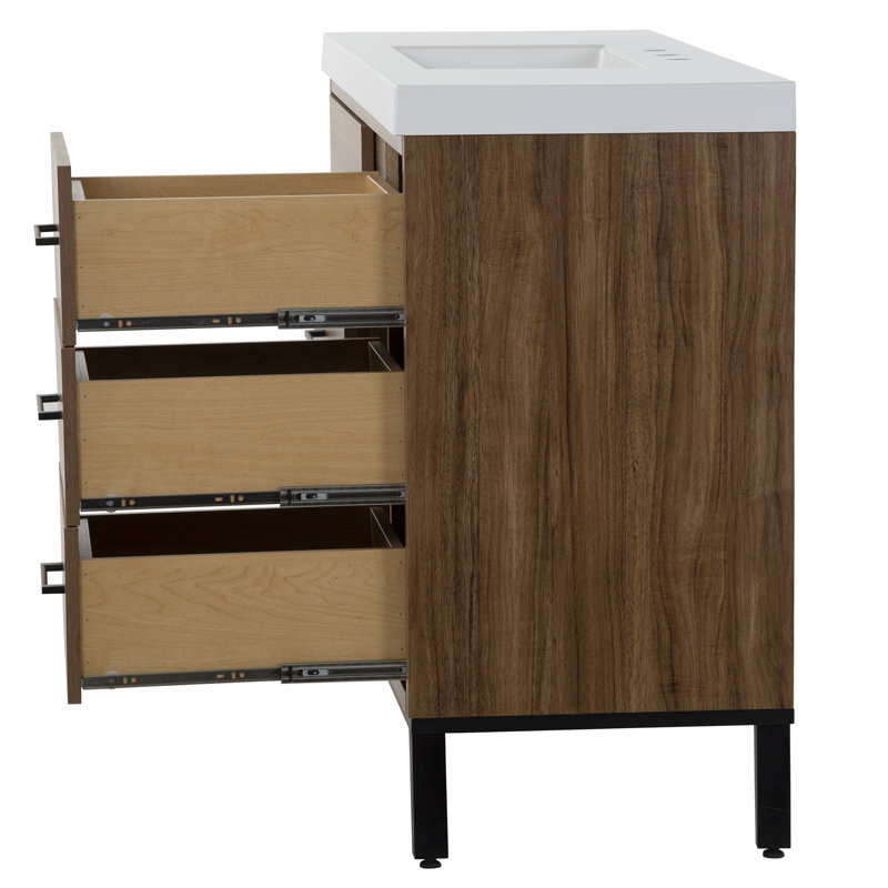 Ensemble de meuble-lavabo simple 49,06 "Avera, Caramel