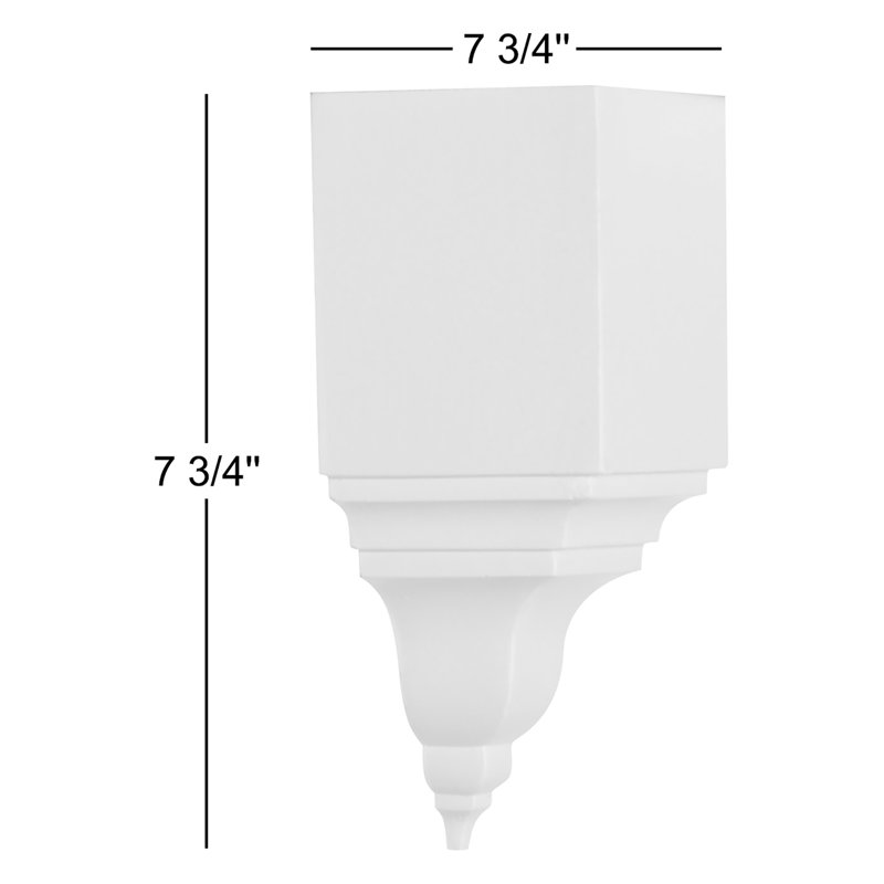 7.75'' H x 7.75'' W x 3.12'' D Urethane Crown