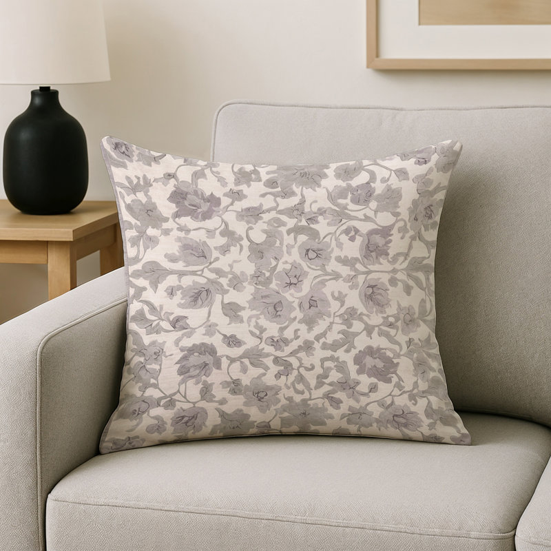 Coussin décoratif intérieur et extérieur Modern, Gris abstrait 225, Carré 20 po