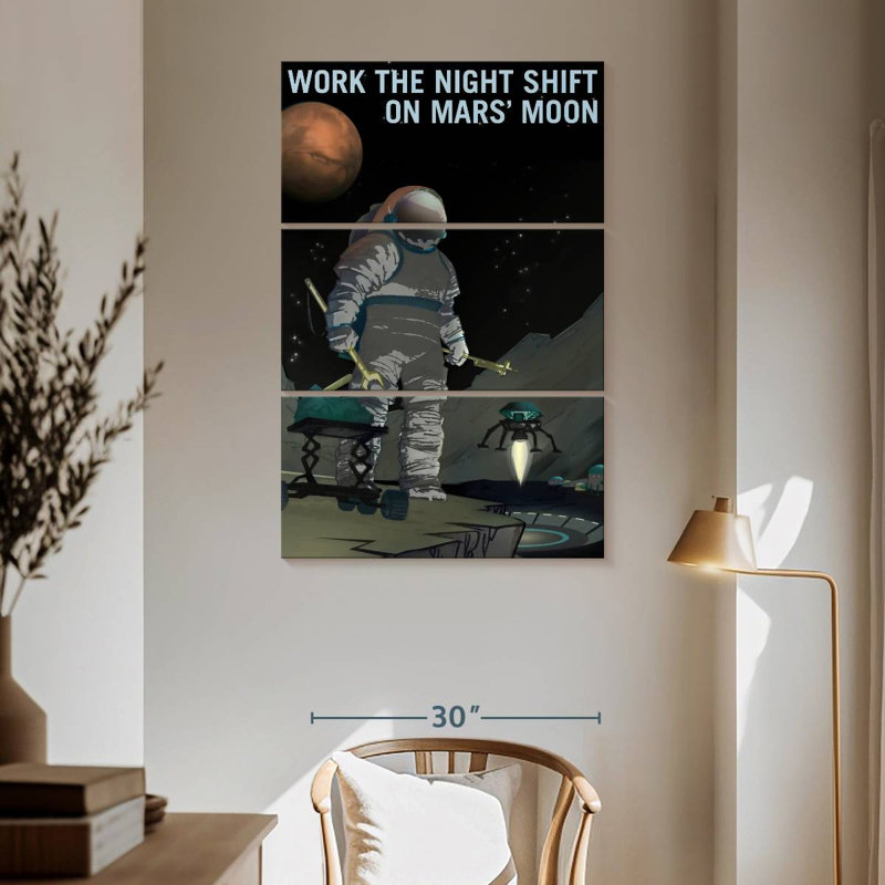 Oberle Mars Explorers Wanted Poster VI, 65" H x 42" W