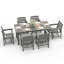  Ensemble de salle à manger rectangulaire pour 6 personnes avec 6 chaises, ensemble de table de salle à manger en PEHD-511823602
