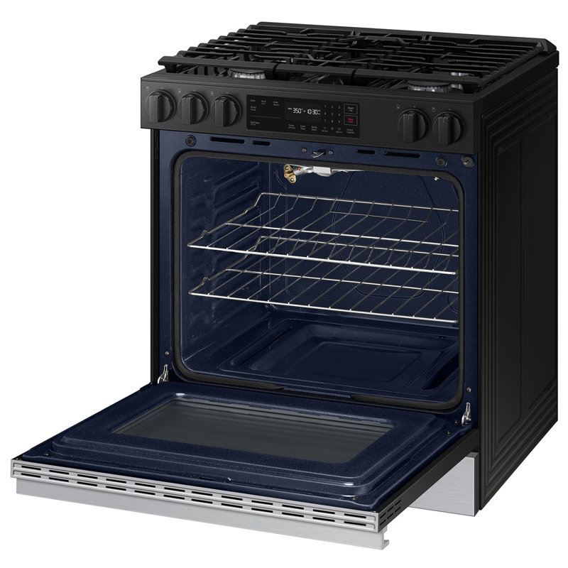 Samsung Bespoke Smart Slide-In Gas Range 6.0 cu. ft. with Precision Knobs, Stainless Steel