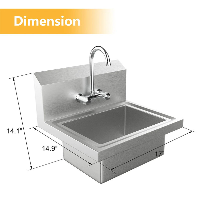 17'' L Single Bowl Stainless Steel Kitchen Sink