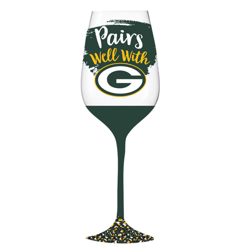 NFL 17 oz. Verre à vin avec boîte-cadeau, Packers de Green Bay