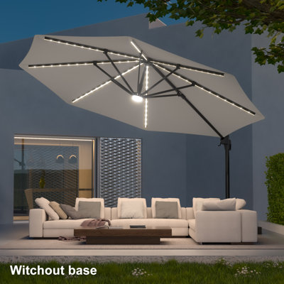 Beveridge  11' Solar LED Cantilever Umbrella