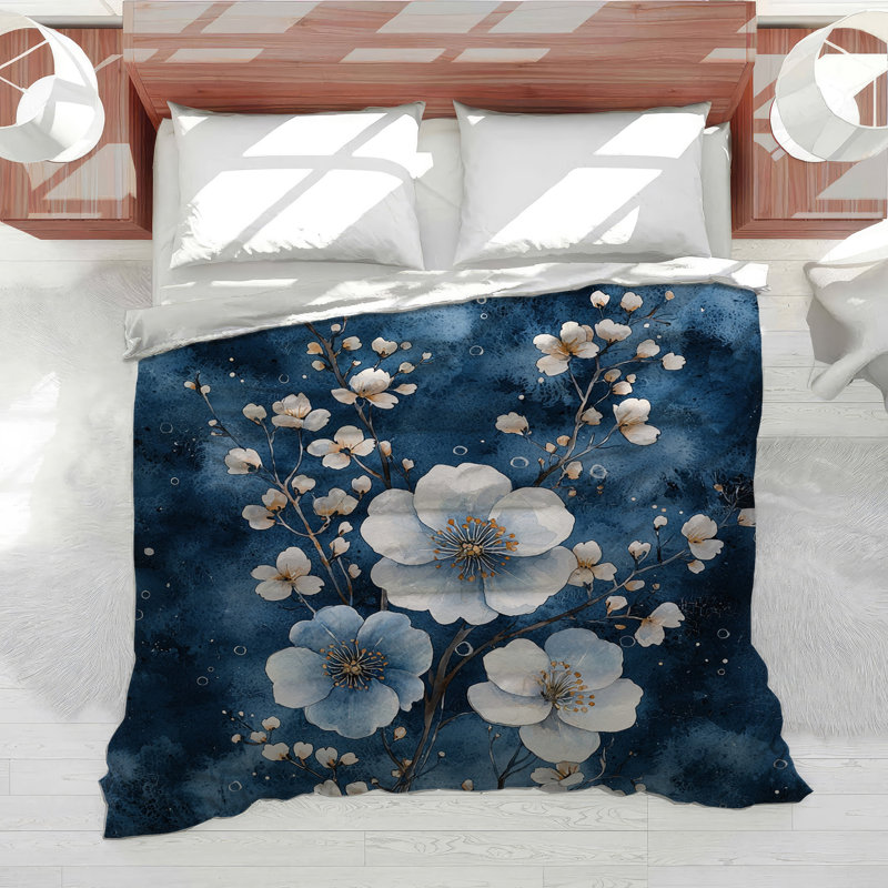 Plum Blossom Bedding Floral Comforter Cottage, Twin XL Comforter