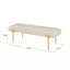 Banc rembourré en velours Dumisani