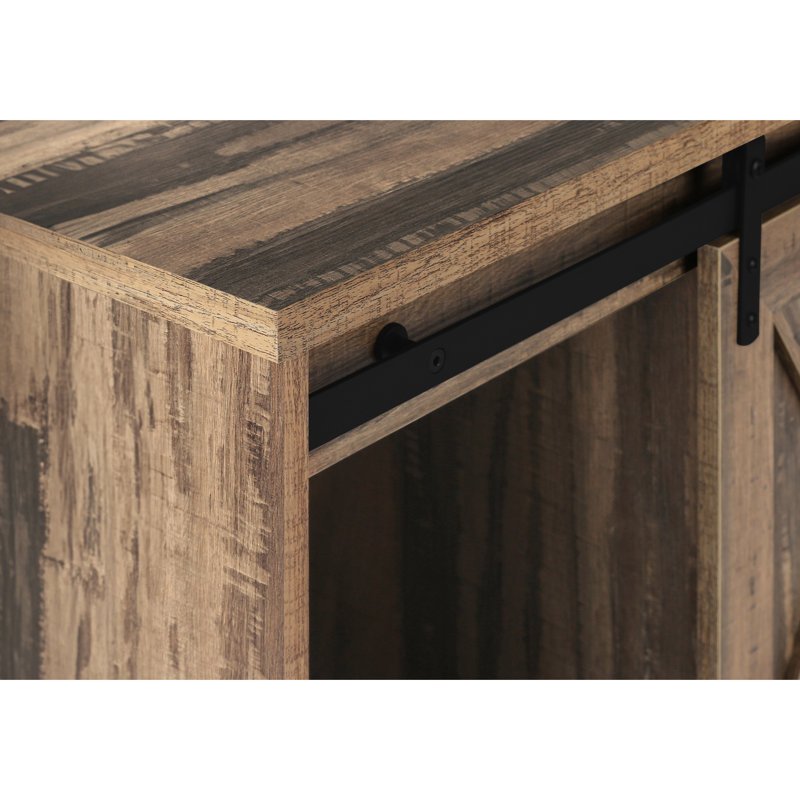 Meuble télé, 60 po, console, meuble multimédia, armoire de rangement, salon, chambre à coucher, stratifié brun, transitionnel