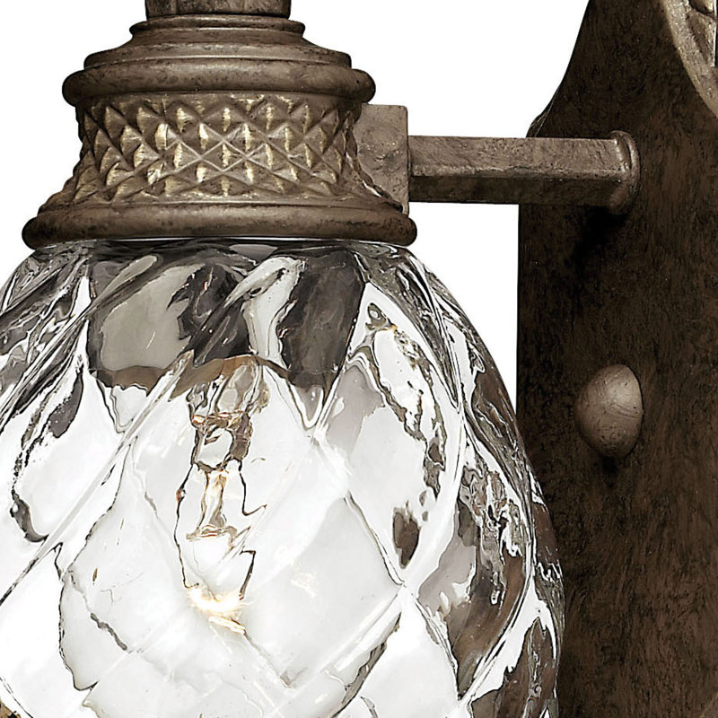 Plantation 1-Light Armed Sconce, Pearl Bronze