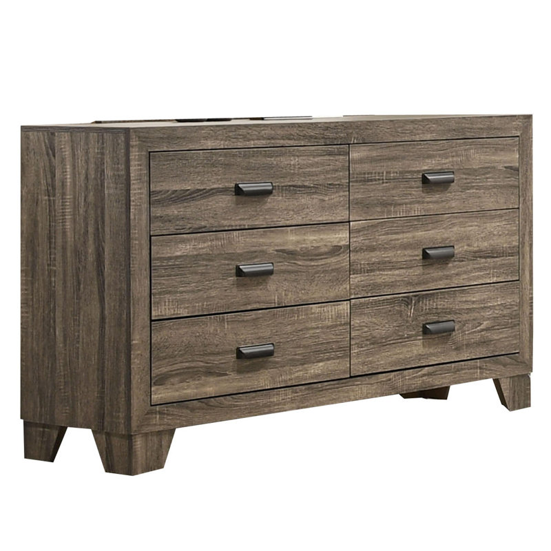 Louria Solid Wood 58.3'' W 6 - Drawer Dresser