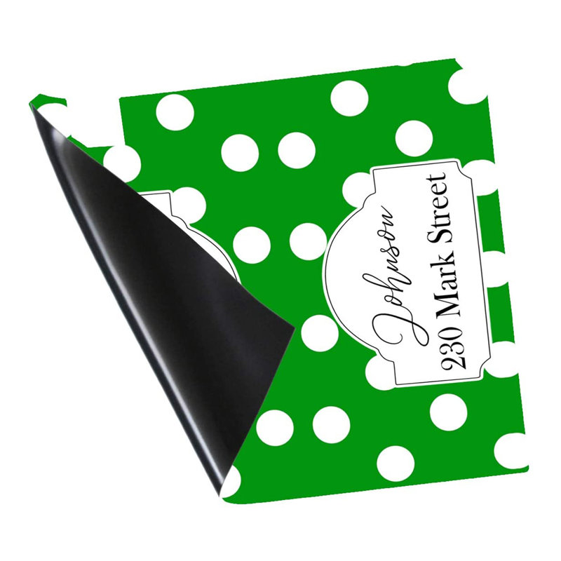 Couvre-boîte d'adresse personnalisée à pois, Vert