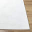 Tapis rectangulaire blanc uni en viscose de couleur unie tissé à la main Onetta-95214563