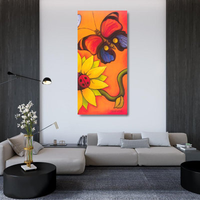 Papillon et coccinelle